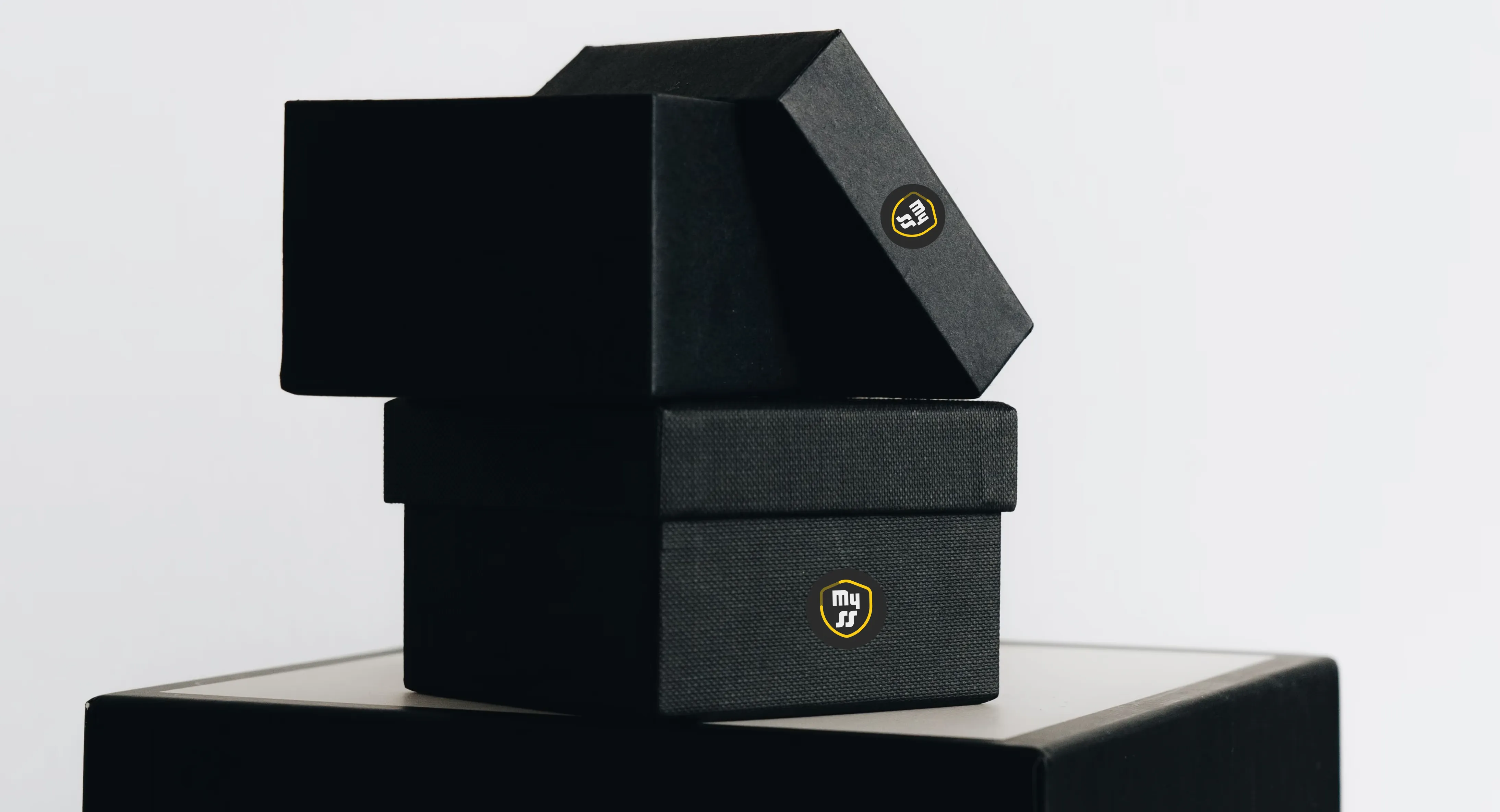 Mockup of floating boxes